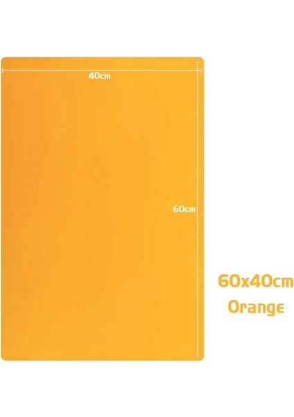 Turuncu 60X40CM Büyük Silikon Placemat 1mm Mutfak Masa Mat Pişirme Hamuru Yoğurma Pasta Tezgahı Yemek Tabağı 60X40 Isıya Dayanıklı Mat Pad (Yurt Dışından)