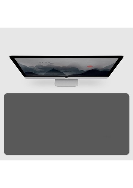 Gri 40X80 cm Çift Taraflı Fare Altlığı Pu Deri Mousepad Halı Fare Mat Anti-Kirli Mouse Pad Ofis Bilgisayar Dizüstü Masa Pedi Büyük Sıcak (Yurt Dışından)