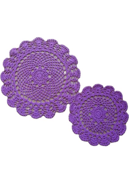Mavi Yuvarlak 20 cm Popüler Pamuk Placemat Bardak Altlığı Mutfak Noel Çiçek Yemek Tabağı Masa Yer Mat Kumaş Tığ Işi Çay Kahve Bardak Altlığı Peçete Ped (Yurt Dışından)