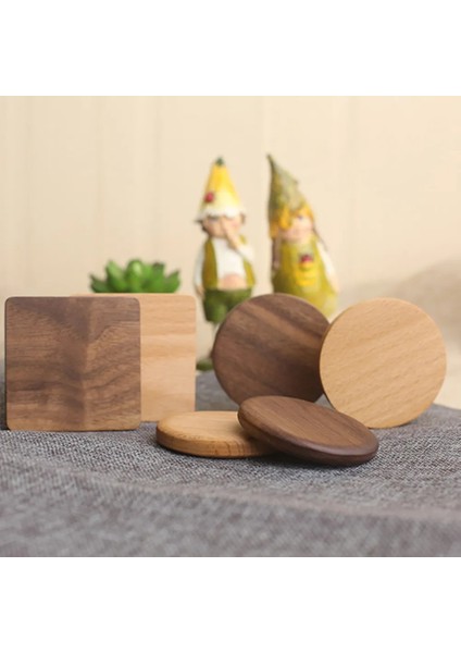 8.8 cm H 8.8 cm Dayanıklı Ahşap Bardak Standı Kupa Çay Kahve Fincanı Altlığı Isıya Dayanıklı Içecek Mat Ev Masa Çay Kahve Fincan Altlığı Sofra Dekor (Yurt Dışından)