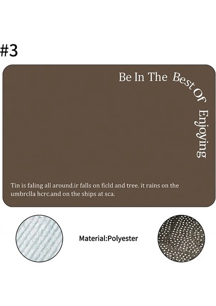 J Drenaj Pedi Xl 40 x 60CM Baskılı Bulaşık Kurutma Mat Süper Emici Kahve Drenaj Pedi Sofra Drenaj Pedi Hızlı Kuru Halı Mutfak Yemek Takımı Placemat (Yurt Dışından)