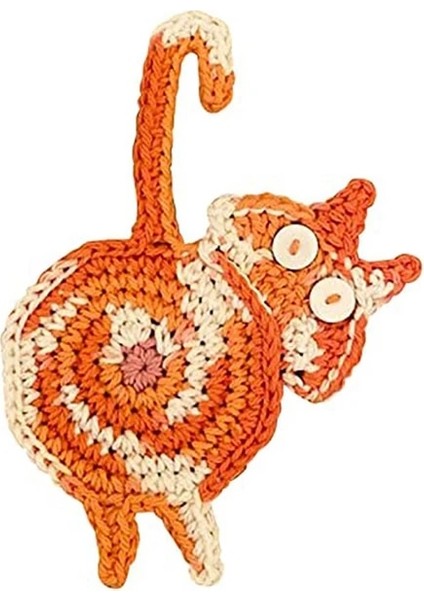 Turuncu L Kedi Butt Coaster Çay Kahve Fincanı Masa Mat Placemats Dayanıklı Isıya Dayanıklı Masa Placemats Kase Ped Bardak Yeni Ev Dekorasyonu (Yurt Dışından)