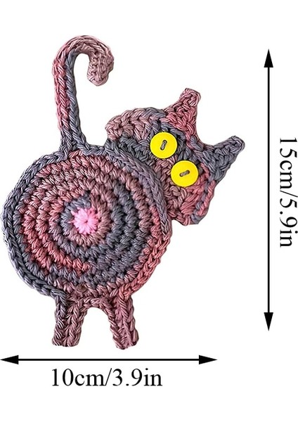Turuncu L Kedi Butt Coaster Çay Kahve Fincanı Masa Mat Placemats Dayanıklı Isıya Dayanıklı Masa Placemats Kase Ped Bardak Yeni Ev Dekorasyonu (Yurt Dışından)