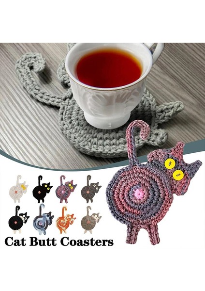 Gösterildiği Gibi L Kedi Butt Coaster Çay Kahve Fincanı Masa Mat Placemats Dayanıklı Isıya Dayanıklı Masa Placemats Kase Ped Bardak Yeni Ev Dekorasyonu (Yurt Dışından) fiyatları