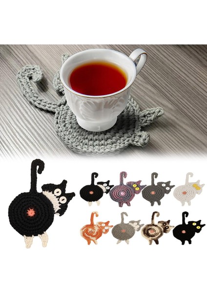 G Kedi Butt Coaster Çay Kahve Fincanı Coaster Placemats Dayanıklı Isıya Dayanıklı Bardak Kase Pedi Masa Mat Ev Dekorasyon Posavasos (Yurt Dışından) modelleri