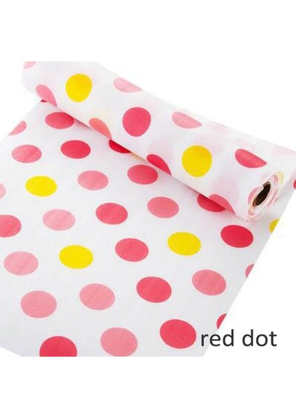 Kırmızı Nokta 300X30 cm 1 Rulo Masa Çekmece Mat Mutfak Aletleri Raf Astarı Yapışkan Kağıt Su Geçirmez Çekmece Kağıdı Pet Anti-Yağ Masa Masa Dekorasyonu (Yurt Dışından)