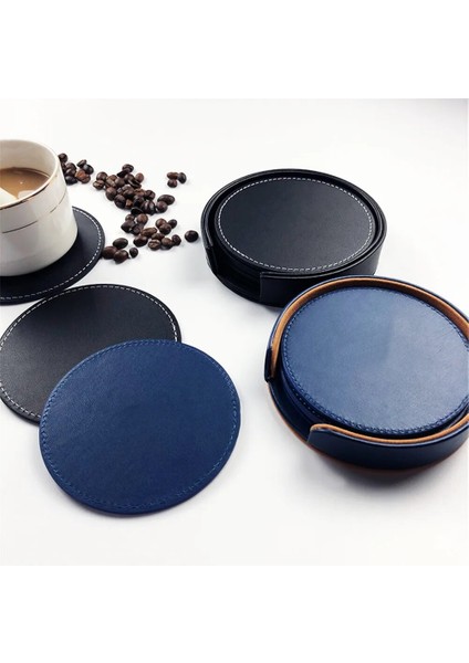 Kahverengi 10 cm Pu Deri Bardak Su Geçirmez Isıya Dayanıklı Yuvarlak Bardak Altlığı Bardak Mat Sofra Yalıtım Mat Kase Placemat Ev Dekor 1 Adet (Yurt Dışından) fiyatları