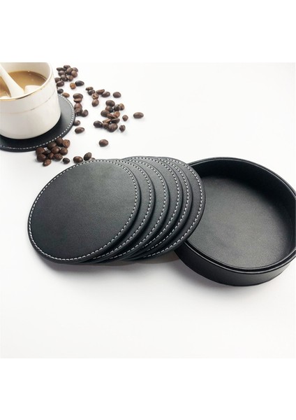 Kahverengi 10 cm Pu Deri Bardak Su Geçirmez Isıya Dayanıklı Yuvarlak Bardak Altlığı Bardak Mat Sofra Yalıtım Mat Kase Placemat Ev Dekor 1 Adet (Yurt Dışından) modelleri