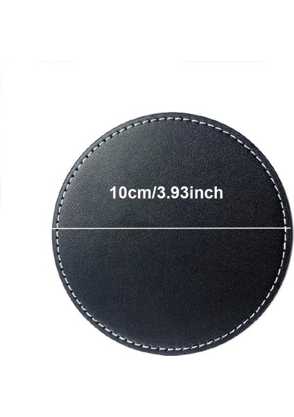 Kahverengi 10 cm Pu Deri Bardak Su Geçirmez Isıya Dayanıklı Yuvarlak Bardak Altlığı Bardak Mat Sofra Yalıtım Mat Kase Placemat Ev Dekor 1 Adet (Yurt Dışından) fırsatları