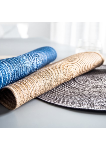 Yeşil 10 Adet 30 cm 8/10/12 Adet Masa Servis Altlıkları Masa Mat Için Rami Yalıtım Pedi Placemats Keten Kaymaz Masa Paspasları Ev Dekorasyon Pedi Coaster (Yurt Dışından) indirimleri