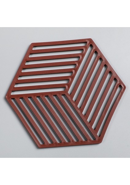 Kırmızı B 12X13 cm Silikon Sofra Yalıtım Mat Coaster Altıgen Silikon Paspaslar Ped Isı Yalıtımlı Kase Placemat Ev Masa Süsü Mutfak Aletleri (Yurt Dışından)