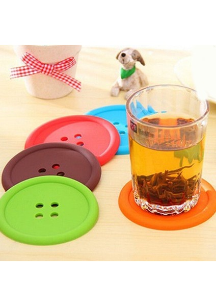 Sarı Yuvarlak Tek Boyut Toksik Olmayan Tatsız Isı Yalıtımı Su Geçirmez Placemat Masa Mat Silikon Bardak Altlığı Bardak Altlığı Kahve Drinkware Ped Ev Dekor (Yurt Dışından) fırsatları