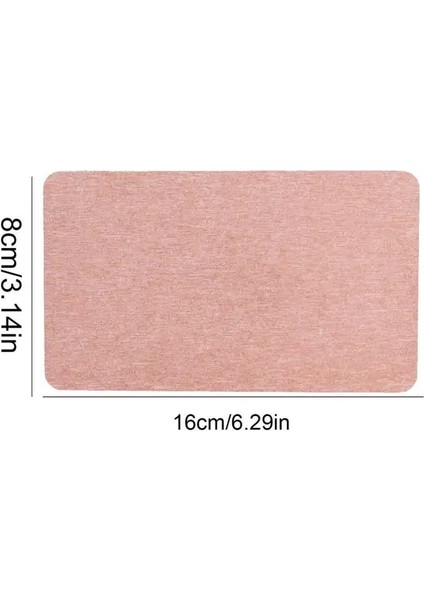 Pembe 16X8 cm Ev Su Emici Ped Kaymaz Çabuk Kuruyan Diatomit Mat Isıya Dayanıklı Coaster Diatomlu Toprak Mutfak Lavabo Musluğu Mat (Yurt Dışından)