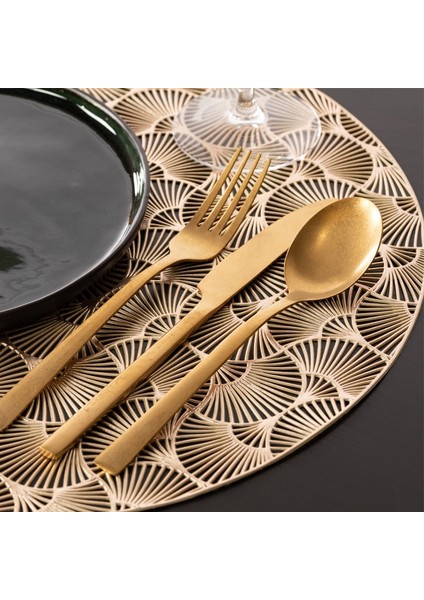 23 Bir Boyut Masa Mat Çiçek Altın Pvc Placemat Hollow Yalıtım Coaster Pedleri Masa Kase Ev Noel Modern Stil Dekor Isıya Dayanıklı (Yurt Dışından) modelleri