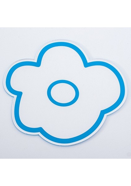 B L Şeffaf Masa Pedi Kore Kupası Mat Akrilik Çiçek Şekilli Sofra Dekor Coaster Masa Isıya Dayanıklı Mat Pratik Placemat (Yurt Dışından)