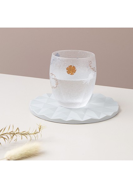 Açık Gri Ekstra Kalın Silikon Bardak Elmas Isıya Dayanıklı Bardak Yalıtım Mat Sofra Pot Tutucu Placemat Kahve Fincanı Cam Içecek Mat (Yurt Dışından)