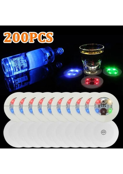 20PCS Mavi Aydınlık Bardak Etiket 1/10/20/200PCS LED Coaster Light Up Bardak Çıkartmalar Likör Şişesi Içecek Aydınlık Bardak Mat Club Bar Parti Araba Düğün Vazo Dekor (Yurt Dışından) fırsatları