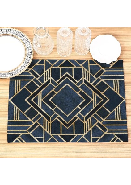 Stil 2 42X32 cm Özelleştirilmiş Resimler Baskı Placemat Keten Masa Paspaslar Yemek Masası Coaster Dekorasyon ve Aksesuar Dekoratif Tabaklar Masa (Yurt Dışından)