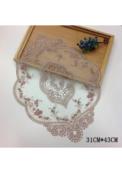 Dantel Fasulye Ezmesi 2 M 1 Adet Yemek Masası Nakış Zanaat Placemat Avrupa Tarzı Dantel Yalıtım Plakası Mat Anti-Haşlanma Coaster Masa Pedleri (Yurt Dışından)