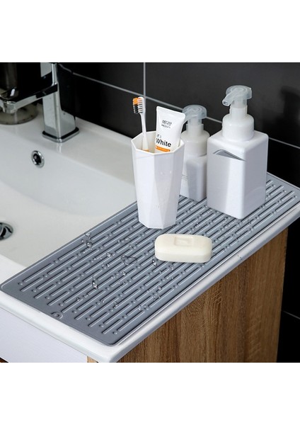 Black-L 1 Adet Katlanabilir Bulaşık Kurutma Mat Süzgeç Mat Silikon Isı Yalıtımı Placemat Mutfak Lavabo Mat Kaymaz Ped Coaster Bulaşık Drenaj Aracı (Yurt Dışından)