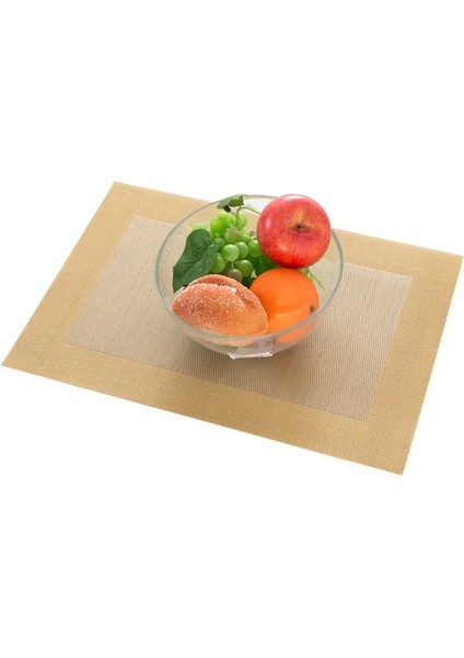HG-CD039-07 6 Adet 4/6 Adet Masa Mat Seti Kaymaz Kase Ped Bardak Altlığı Takımı Yıkanabilir Pvc Yemek Masası Placemats Modern Ev Dekorasyon Aksesuarları (Yurt Dışından)