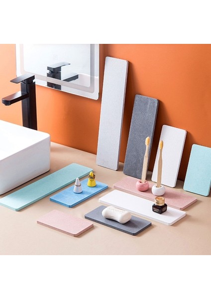 16X8X0.9 cm S Ev Su Emici Ped Diatomit Mat Isıya Dayanıklı Coaster Çabuk Kuruyan Diatomlu Toprak Mutfak Lavabo Musluğu Mat Kaymaz (Yurt Dışından) fiyatları