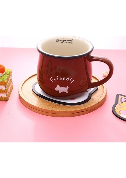 A3 S 2023 Yüksek Kaliteli Kedi Şekilli Çay Altlığı Bardak Tutucu Mat Kahve Içecekleri Içecek Silikon Coaster Fincan Altlığı Placemat Mutfak Aksesuarları (Yurt Dışından)