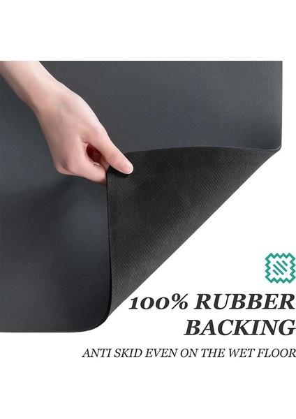 Siyah 40X50 cm Büyük Mutfak Süper Emici Mat Kahve Bulaşık Drenaj Mat Kurutma Mat Hızlı Kuru Banyo Drenaj Pedi Mutfak Musluk Placemat (Yurt Dışından)