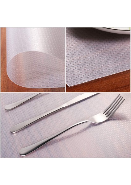 Temizle 45X200 cm Raf Gömlekleri Şeffaf Kaymaz Su Geçirmez Eva Dolap Dolap Pedi Çekmece Masa Mat Anti-Kirlenme Anti-Nem Mutfak Için (Yurt Dışından)