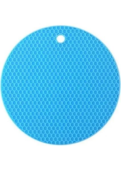 L 17.5cm 18/14CM Yuvarlak Silikon Masa Mat Ekstra Kalın Placemat Açık Kutular Petek Sıcak Ped Kahve Fincanı Altlığı Yaratıcı Mutfak Pot Tutucu (Yurt Dışından)