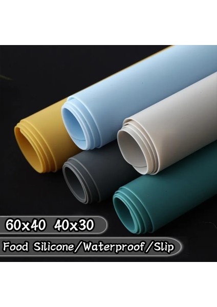 60X40CM Açık Gri 60/40CM Büyük Boy Gıda Sınıfı Silikon Su Geçirmez Placemat Isı Yalıtımı Kaymaz Yıkanabilir Masa Mat Mutfak Yemeği Için (Yurt Dışından) fiyatları