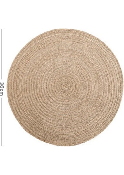 Kahve 36 cm Placemat Sıcak Ped Yuvarlak Dokuma Placemats Tığ Işi Bardak Altlığı Peçete Isı Mutfak Anti-Skid Masa Mat Kupalar Için Standı (Yurt Dışından)