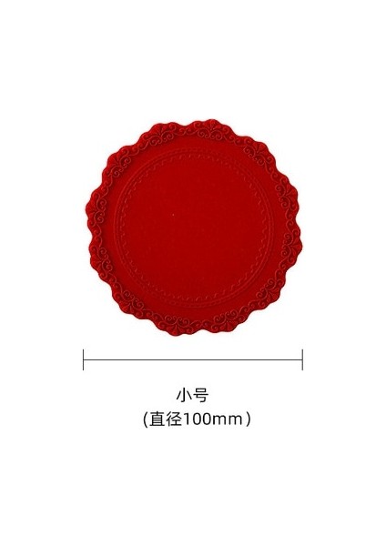 Kırmızı 10 cm Silikon Çiçek Servis Altlığı Sofra Yağa Dayanıklı Isı Yalıtımı Kaymaz Tablemat Coaster Mutfak Yıkanabilir Fincan Takımı Masa Mat (Yurt Dışından)
