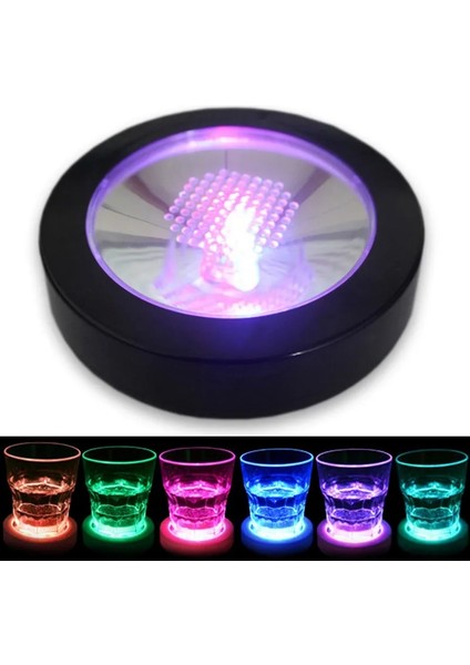 Beyaz Işık Mini LED Glow Şişe Etiket Coaster Yanıp Sönen Fincan Mat Mavi Kırmızı Yeşil Beyaz Çok Renkli Işık Up Club Bar Ev Düğün Parti (Yurt Dışından) fiyatları