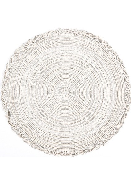 Bej Dantel Çapı 30 cm Yuvarlak Dokuma Iskandinav Tarzı Kaymaz Placemat Coaster Yalıtım Dolgu Kupa Bardak Masa Mat Ev Dekor Peçete Mutfak Aksesuarları (Yurt Dışından)