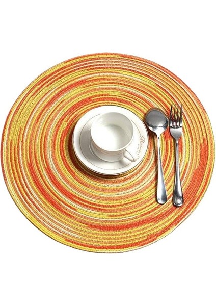 Sarı 1 Adet 30CM Yemek Masası Için Placemats 6pc, Isıya Dayanıklı Placemats Lekeye Dayanıklı Kaymaz Yıkanabilir Pvc Dokuma Vinil Sofra Mat Sac Ayağı (Yurt Dışından)