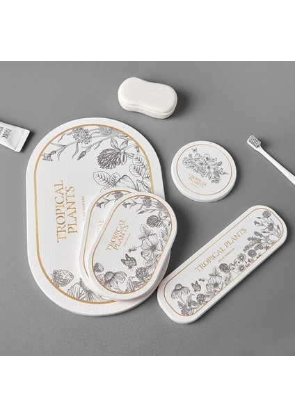 C3 Diatomit Emici Placemat Coaster Diş Fırçası Tutucu Yalıtım Pedi Sabun Mat Banyo Mutfak Hızlı Kuru Küf Geçirmez Raf (Yurt Dışından)