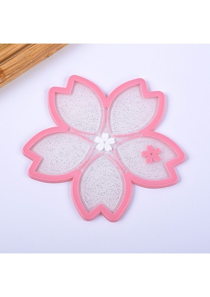 Sakura Coaster 19.5 cm Kiraz Çiçeği Coaster Kawaii Japonya Tarzı Sakura Bardak Kahve Fincanları Için Kaymaz Masa Placemat Çay Süt Kupa Ev Dekorları (Yurt Dışından)