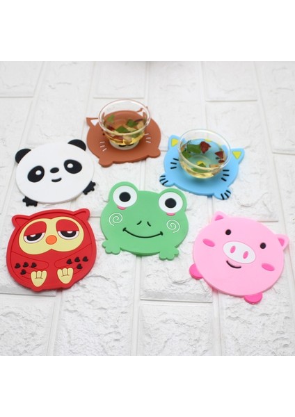 Kivi Coaster Sevimli Karikatür Hayvan Silikon Bardak Altlığı Yaratıcı Meyve Yalıtım Pedi Kalınlaşmış Yumuşak Lastik Kase Ped Su Bardağı Çay Placemat (Yurt Dışından) indirimleri