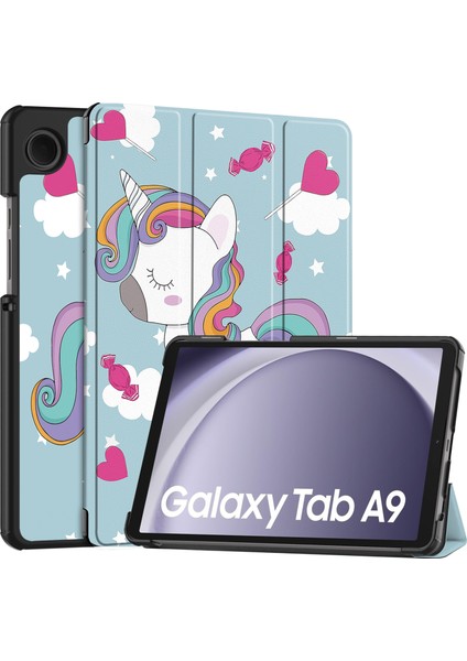 Samsung Galaxy Tab A9 2023 Için Otomatik Uyandırma Uyku Özellikli Darbeye Dayanıklı Tablet Kılıfı (Yurt Dışından)