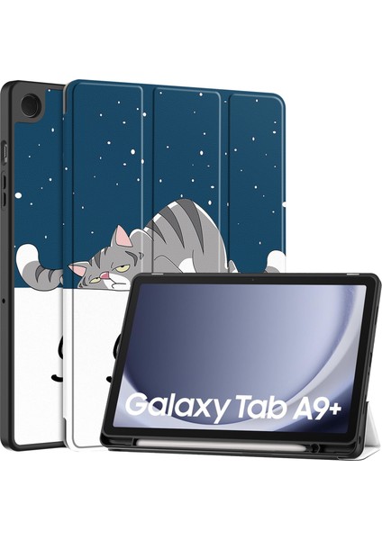 Samsung Galaxy Tab A9 Plus 2023 Için Otomatik Uyandırma Uyku Özellikli Darbeye Dayanıklı Tablet Kılıfı (Yurt Dışından)