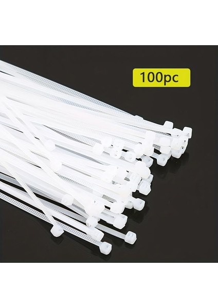 3.6 x 300 mm Kablo Bağı & Plastik Cırt Kelepçe Paket 100'lü