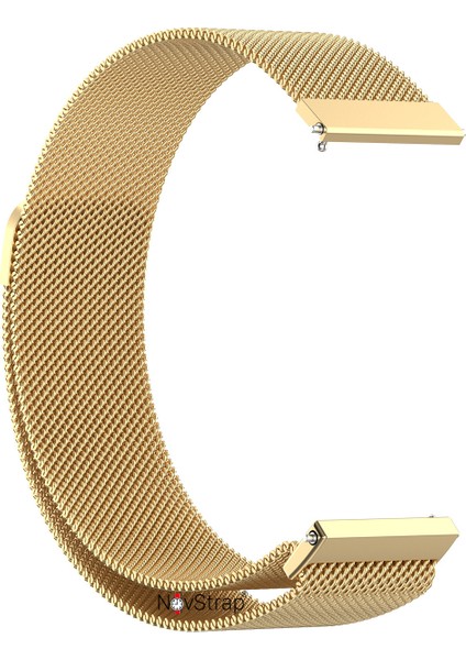 Huawei Watch GT4 41mm GT5 41mm ile Uyumlu Kordon (18mm Pimli) Mıknatıslı Metal Hasır Kayış