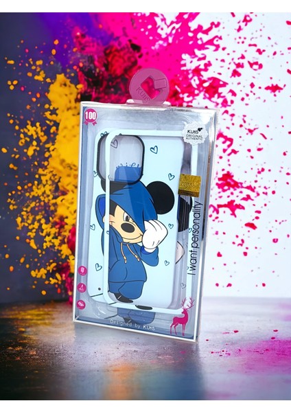 Apple iPhone 13 Pro Max Koruma Kılıf Mavi Renkli Mickey Mouse 360 Koruma fiyatları