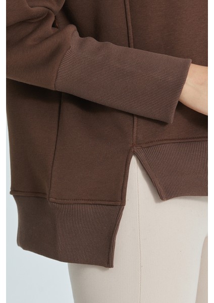 Eteği Yırtmaçlı Basic Sweatshirt indirimleri