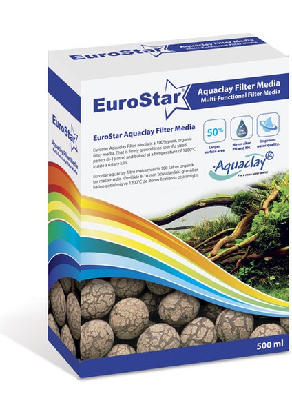 Eurostar Aquaclay Biyolojik Filtre Malzemesi 500 ml