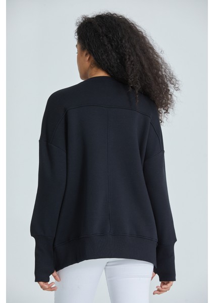 Eteği Yırtmaçlı Basic Sweatshirt fiyatları