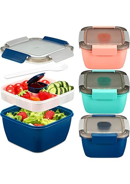 1 Adet-Pembe 1.1l 1.1ml/1.5ml Yetişkin Salata Öğle Yemeği Kutu Konteyner Salata Kasesi Kare Salata Sosu Kapları Salata Için Öğle Yemeği Kutusu Çocuklar Için (Yurt Dışından)