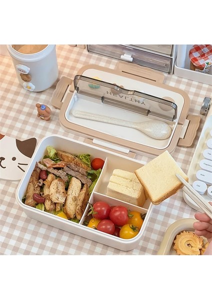 1100 ml 2 Izgaralar Bölme Öğle Yemeği Kutusu Plastik Taşınabilir Öğle Yemeği Kutusu Öğrenciler Ofis Bento Kutusu Mikrodalga Gıda Kapları Yemek Çubukları ve Kaşık ile (Yurt Dışından) modelleri