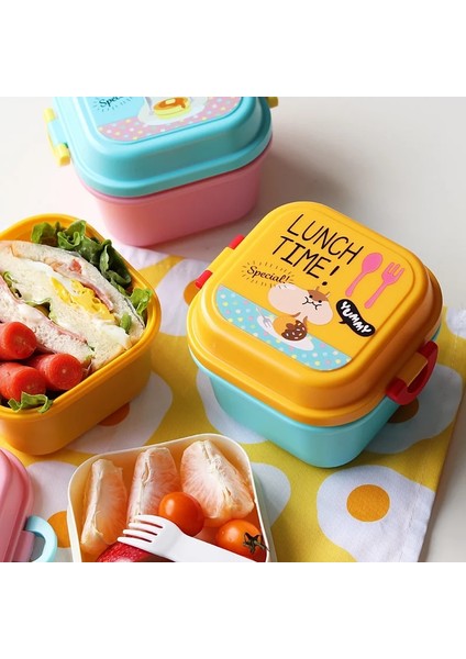 Pembe Karikatür Sağlıklı Plastik Öğle Yemeği Kutusu Mikrodalga Fırın Öğle Yemeği Bento Kutuları Gıda Kabı Yemek Takımı Çocuk Çocuk Öğle Yemeği Kutusu (Yurt Dışından) fırsatları